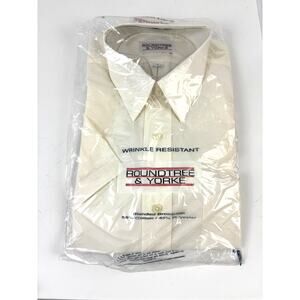 VTG Roundtree & Yorke‎ Men's Blended Broadcloth Dress Shirt  16 Half Sleeve NOS